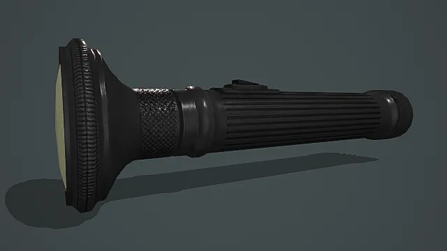 战术生存风格重型手电筒模型