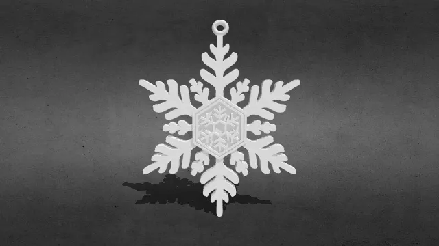 精致雪花圣诞挂饰stl.stl