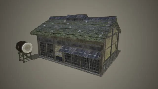 破损建筑 写实模型 古风建筑 建筑模型