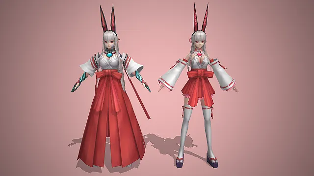 日式巫女  兔耳精灵  冷艳御姐  银发红瞳