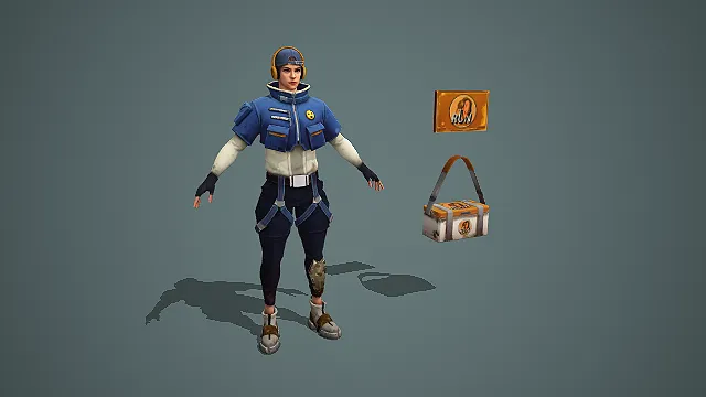 次世代风格运动风少年角色 3D 模型 含复古道具套装