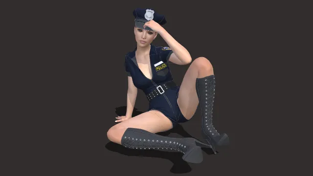  女警警察警官女孩美女少女女人