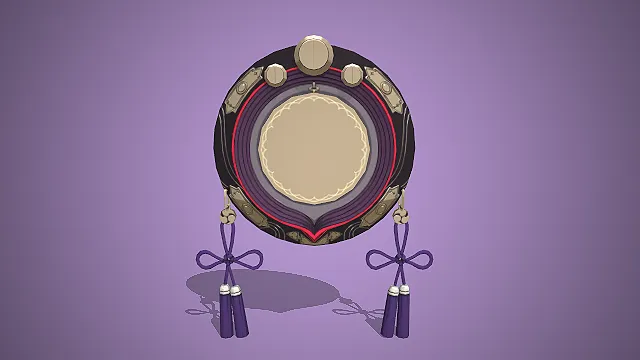 白辰之环  太鼓造型  紫色流苏铃铛  增伤法器