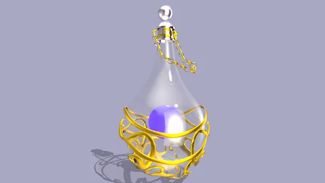 玻璃瓶子魔法药水金色镂空架子包装