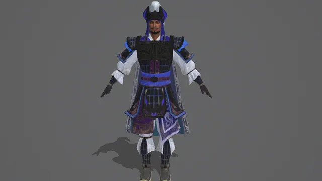 靛蓝军侯・沉稳型古风军将套装