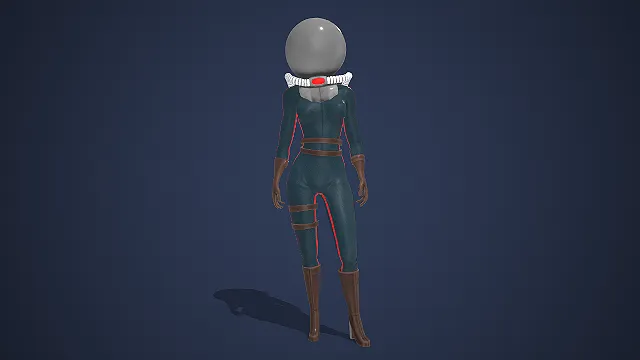 科幻特工  紧身作战服  女性角色  高跟战靴