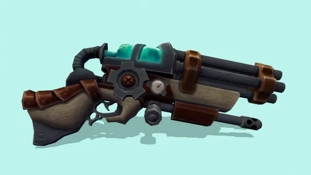 风格化蒸汽朋克手枪武器道具