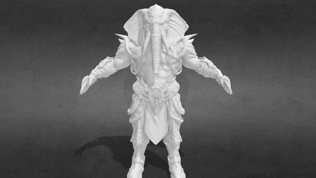 邪恶战士大象obj521分组.obj