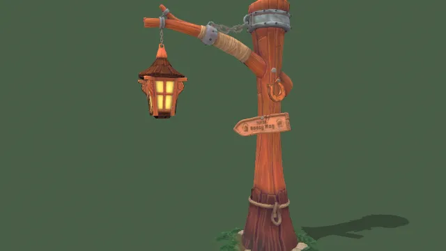 欢迎标志路灯与道路指示牌