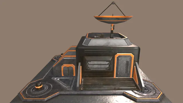 研究中心建筑科技房屋接收器动画