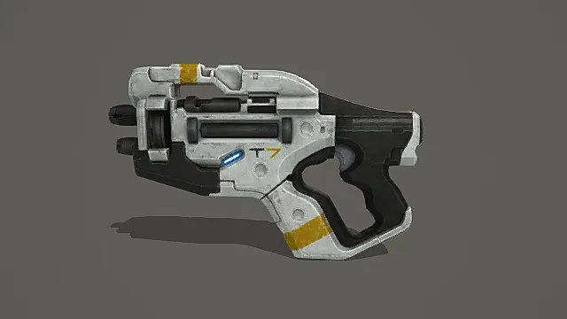 战术实验风T7型双管手枪3D模型