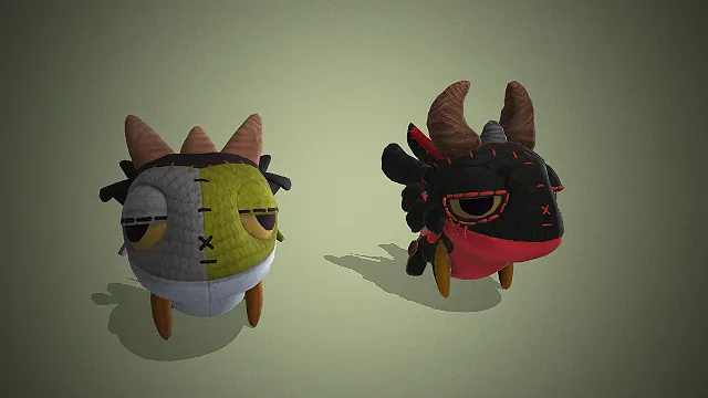 布艺玩偶  奇幻生物  手工缝线  小蜥蜴  玩具模型