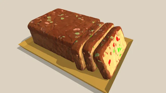 切片的复活节面包食物