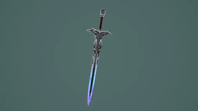 奇幻风格炫彩魔剑3D模型