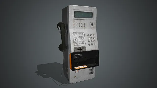 复古公共 IC 卡电话机模型