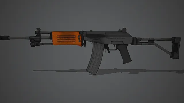 写实改装突击步枪模型