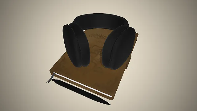 复古皮质笔记本  头戴式降噪耳机  文具组合  办公套装