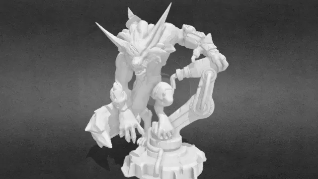 英雄联盟的沃里克 可打印手办