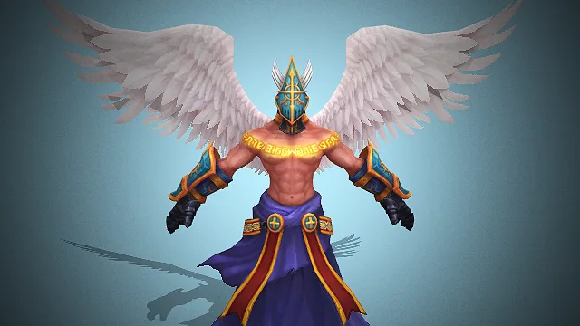 圣光炽翼天使  人翼双身  圣徽头盔  战甲臂铠