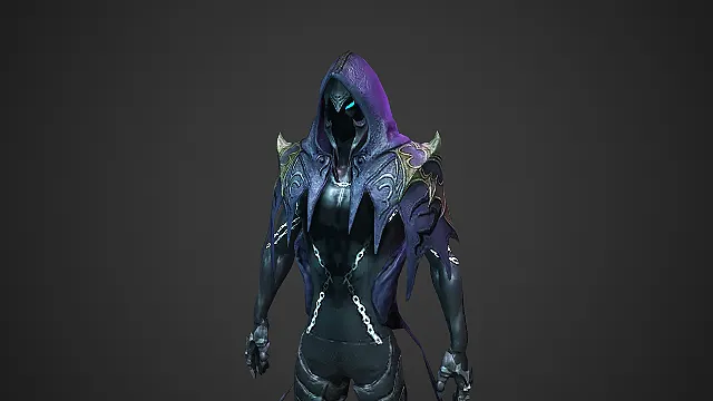 黑紫兜帽锁链幽影暗黑使者：冥域缚魂暗灵模型