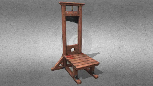 西方刑具 木头 断头台