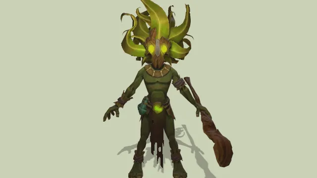 植物树妖游戏角色人物模型动画拐杖武器