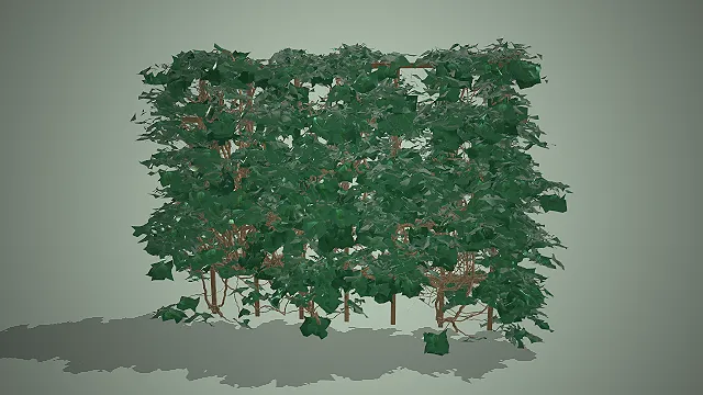 一款可用于庭院景观写实风格的爬藤绿篱模型