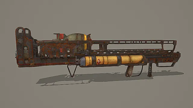 废土改造风燃料火箭发射器3D模型