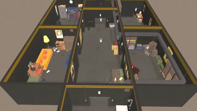 房间结构内饰建造模型场景