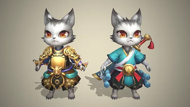 国风萌系  兽耳拟人  武士铠甲  治愈可爱