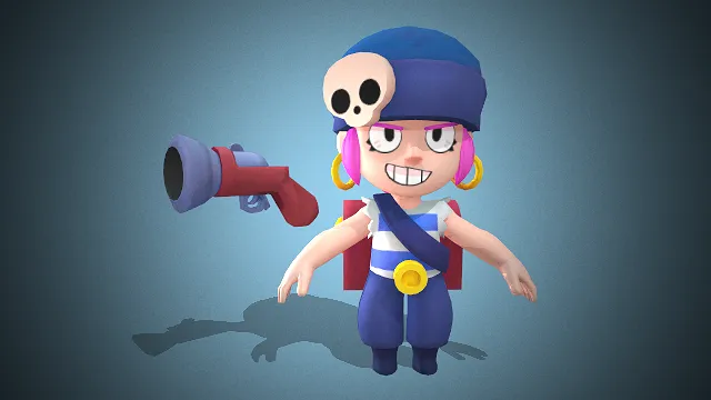 penny潘妮  射手  手枪  荒野乱斗  游戏模型