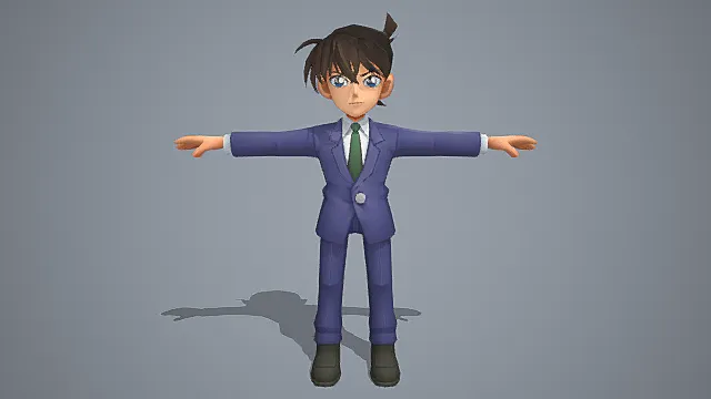 名侦探柯南题材场景柯南（校服版）模型