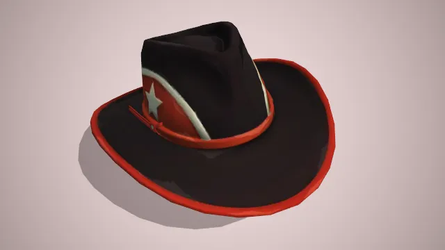 黑红色牛仔帽五角星标志