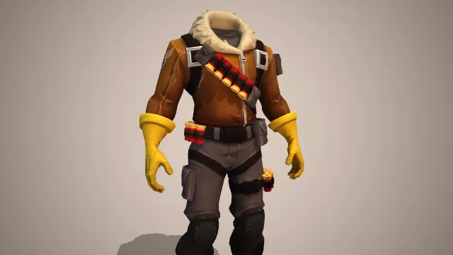 男士  战斗服  黄色手套  子弹背带  靴子