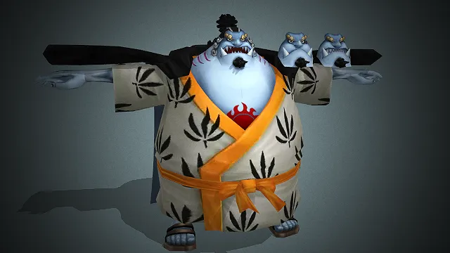 日本动漫《海贼王》中的甚平的3d手办模型