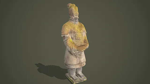 秦兵马俑立姿武士俑 3D 模型