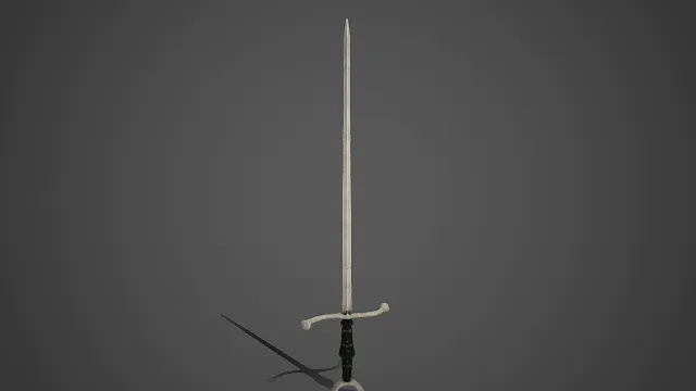 复古  中世纪  单手剑模型  金属质感  线条修长锋利  金色铆钉  弧形剑首  骑士剑