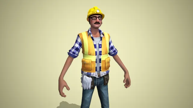 带着黄色安全帽的技术人员，工程师