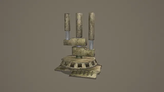 废土锈蚀风三联支撑装置3D模型