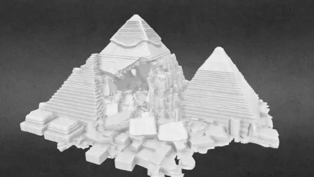 破碎金字塔积木拼图