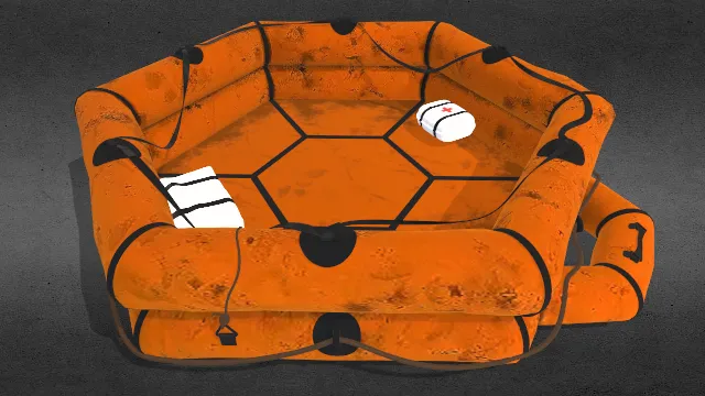 充气救生筏急救箱道具