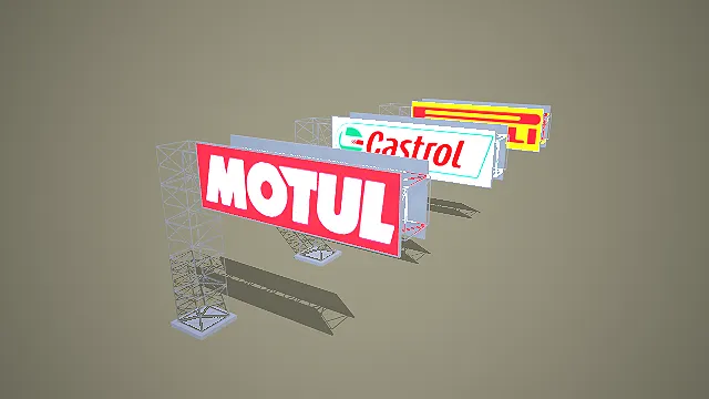 三层阶梯式润滑油与轮胎品牌桁架广告立牌模型