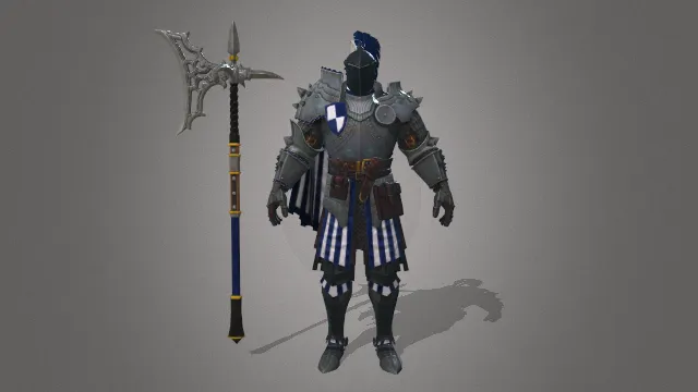 游戏模型 人物模型 中世纪骑士 游戏角色