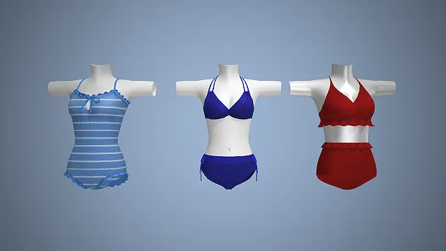 泳衣  夏日感  清新风  荷叶边  复古