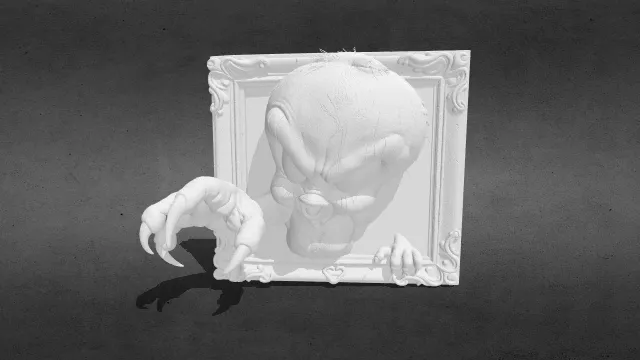 崔弟 3D恐怖画框效果stl.stl