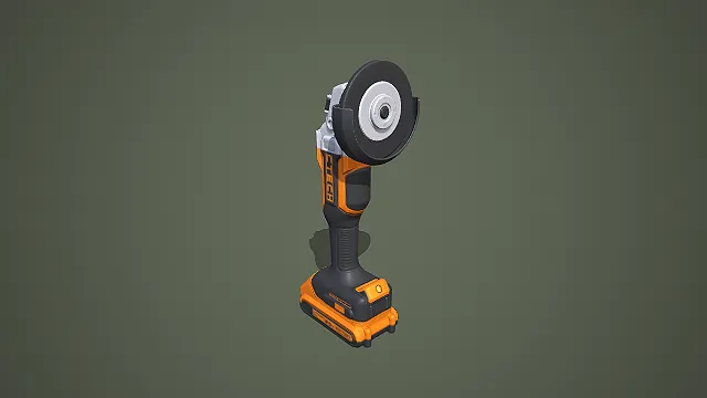锂电角磨机 3D 低多边形电动工具模型