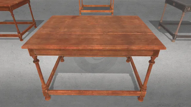 1700年代木质长方形中心桌家具组合