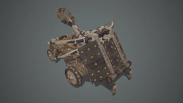 科幻废土风格装甲攻城车模型 