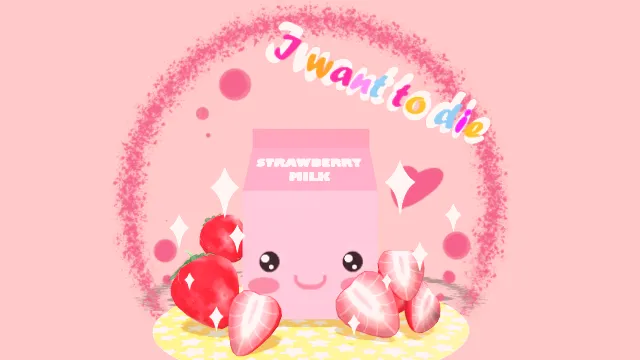 可爱草莓牛奶水果饮品包装盒