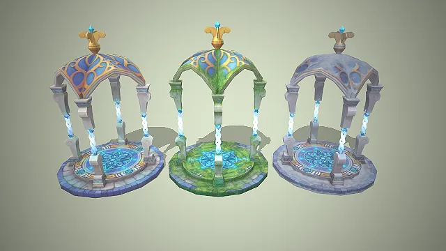 魔法传送阵  复合建筑  卡通风  祭坛